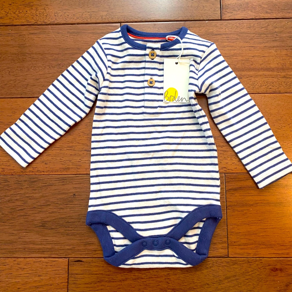 Mini Boden long sleeve bodysuit 3-6m. NWT